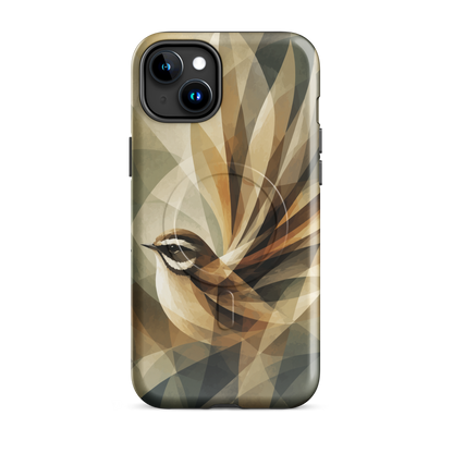 'Fantail' iPhone 15 Plus MagSafe tough phone case - protective glossy case NZ Australia