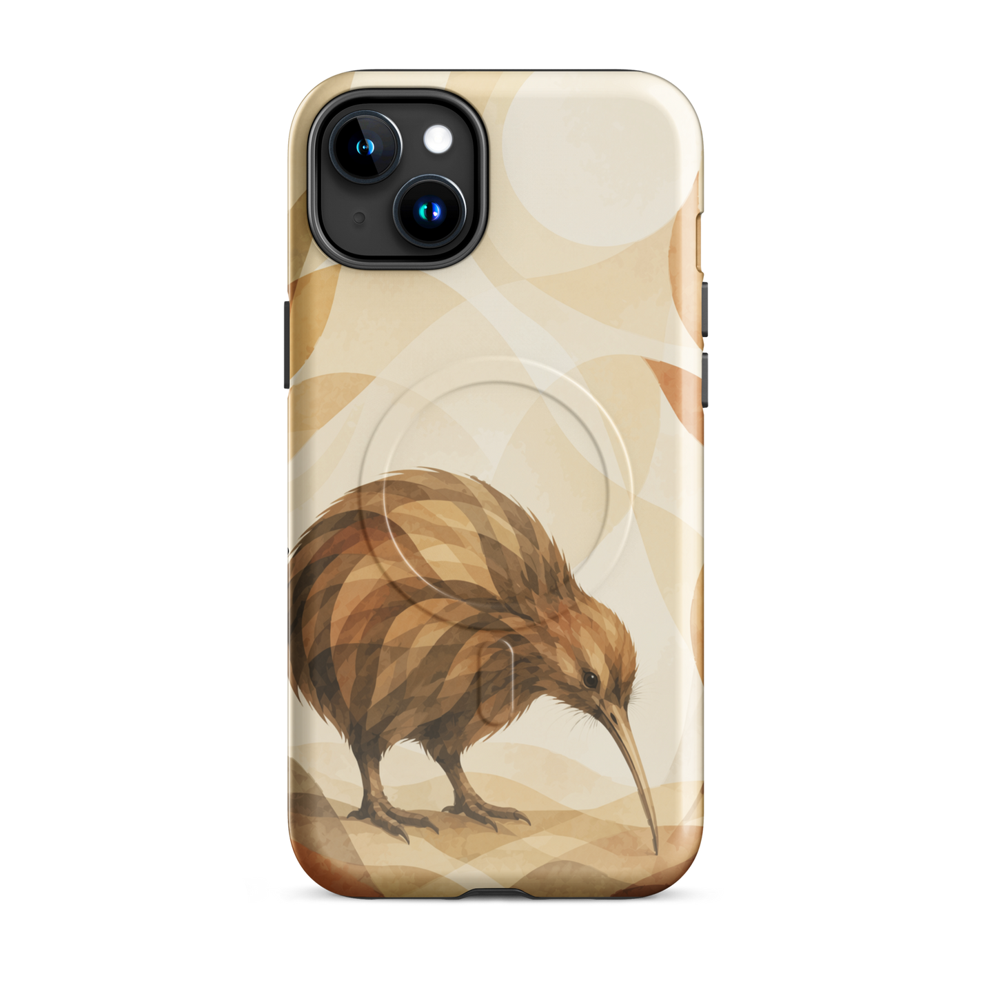 'Kiwi' iPhone 15 Plus MagSafe tough phone case - protective glossy case NZ Australia