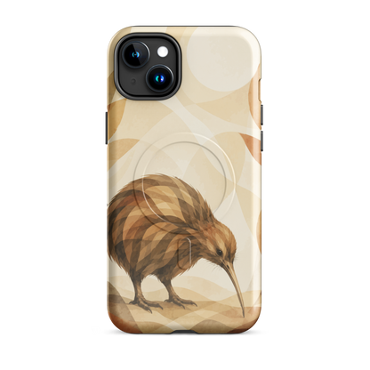 'Kiwi' iPhone 15 Plus MagSafe tough phone case - protective glossy case NZ Australia