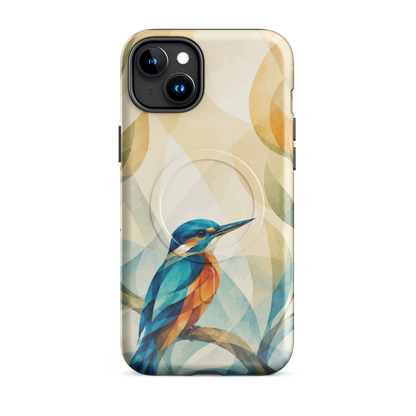'Kotare' iPhone 15 Plus MagSafe tough phone case - protective glossy case NZ Australia