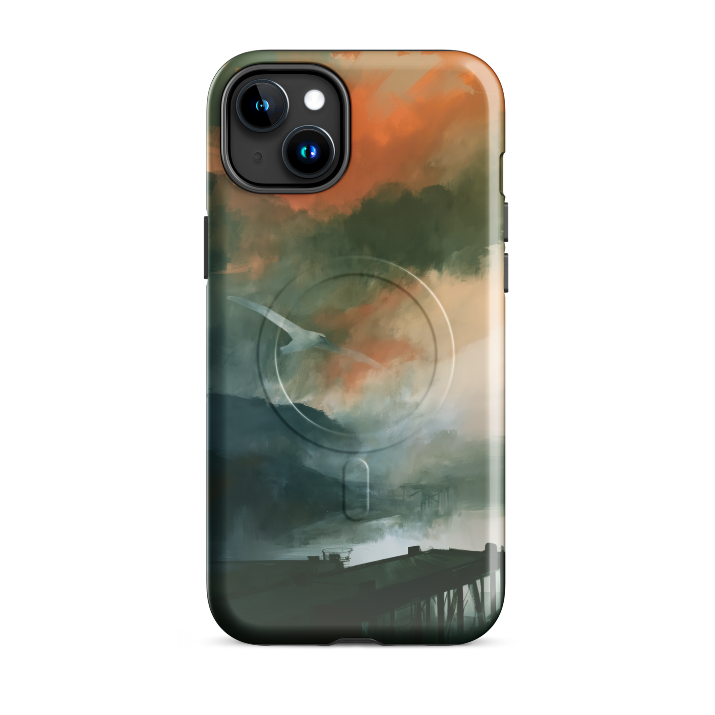 'Harbour' iPhone 15 Plus MagSafe phone case - protective glossy case NZ Australia