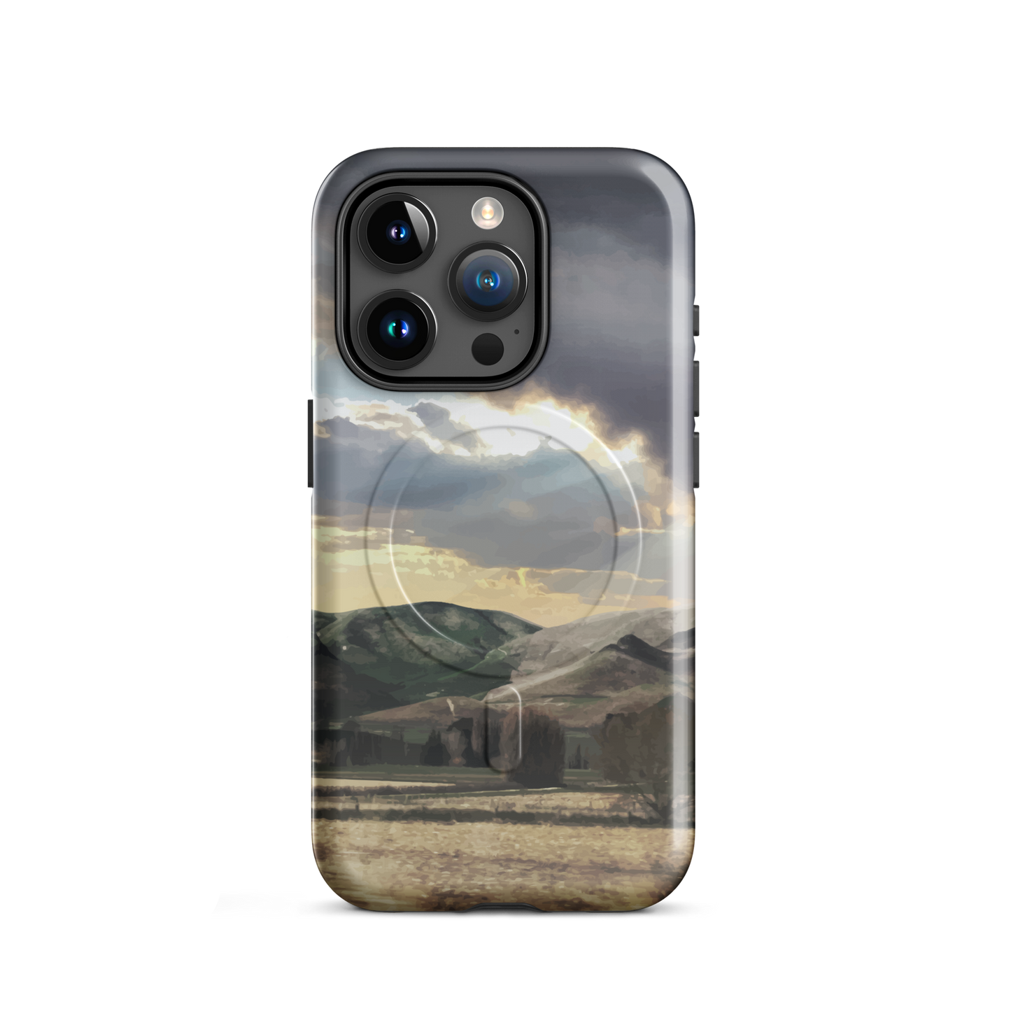 'Te Hauke' iPhone 15 Pro MagSafe tough phone case - protective glossy case NZ Australia