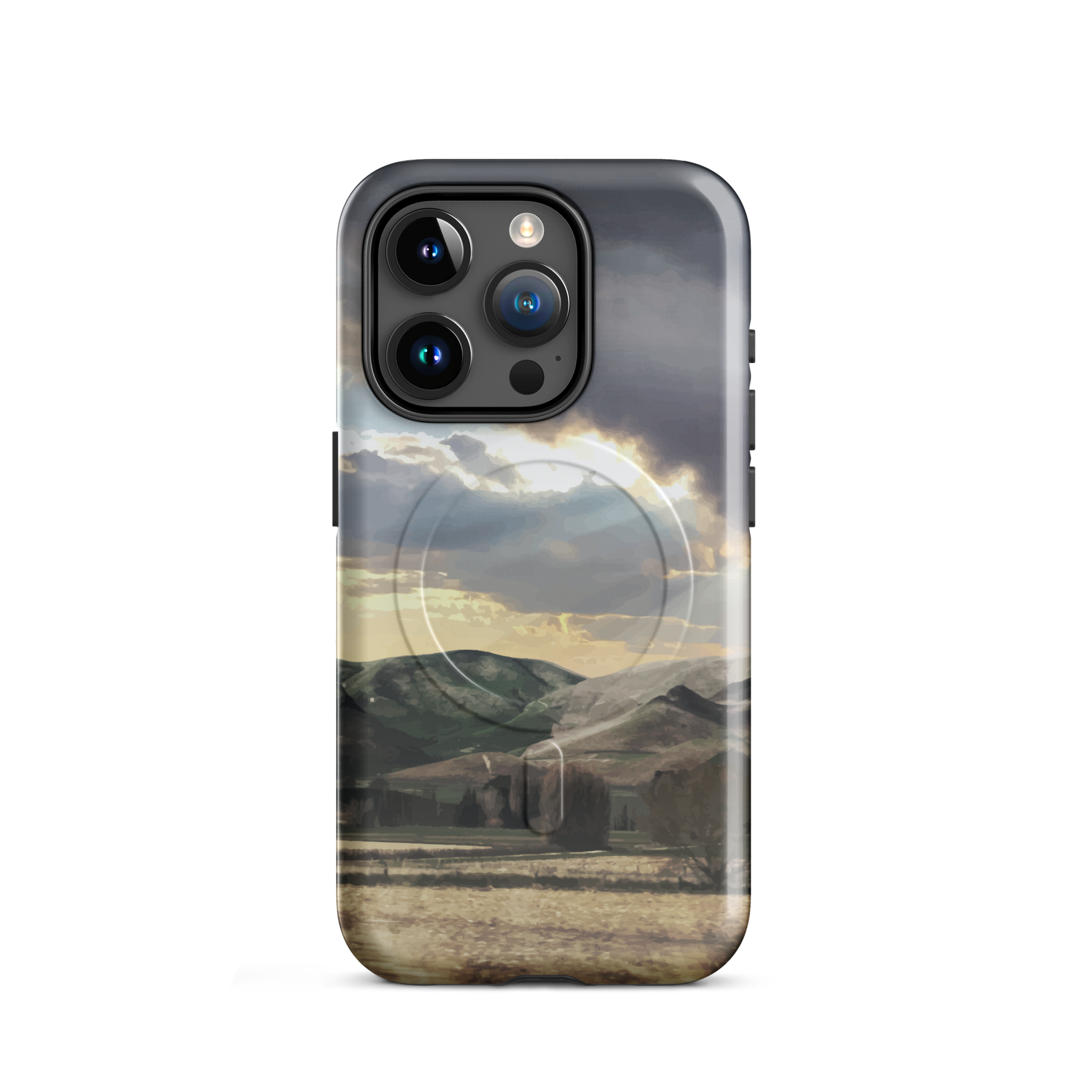 'Te Hauke' iPhone 15 Pro MagSafe tough phone case - protective glossy case NZ Australia