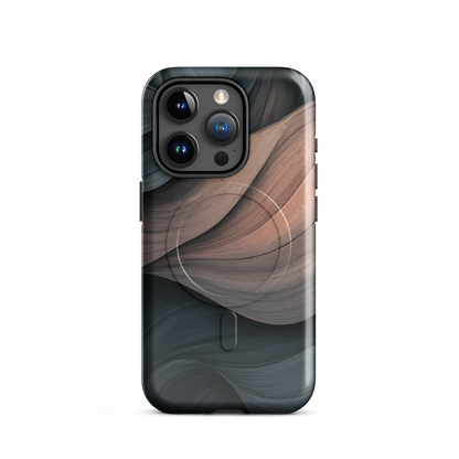 'Velvet Dusk' iPhone 15 Pro MagSafe tough phone case - protective glossy case NZ Australia