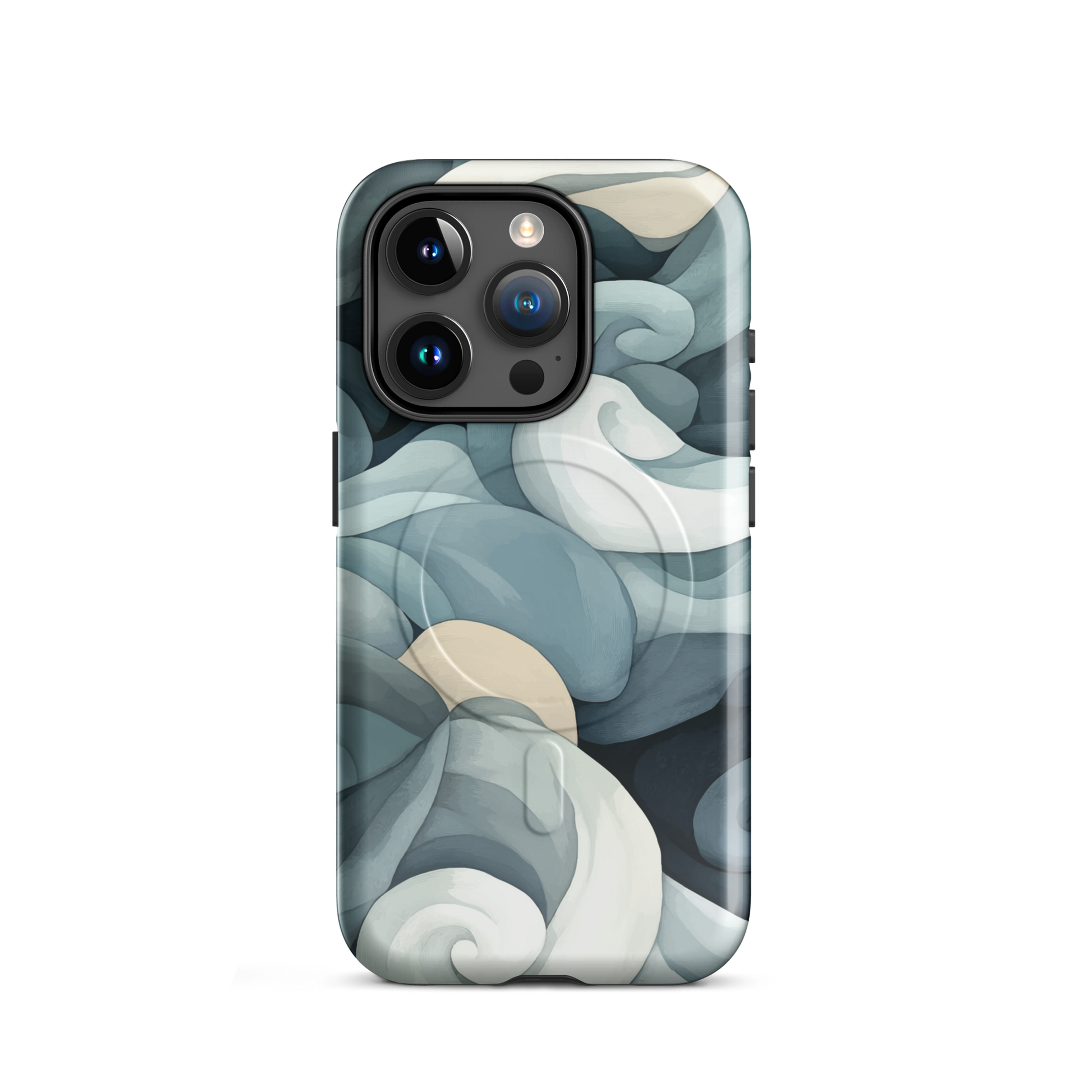 'Ebb and Flow' iPhone 15 Pro MagSafe tough phone case - protective glossy case NZ Australia