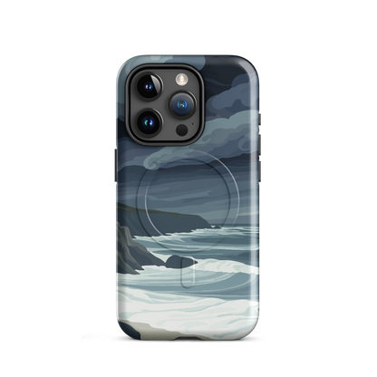 'Cape Kidnappers' iPhone 15 Pro MagSafe tough phone case - protective glossy case NZ Australia
