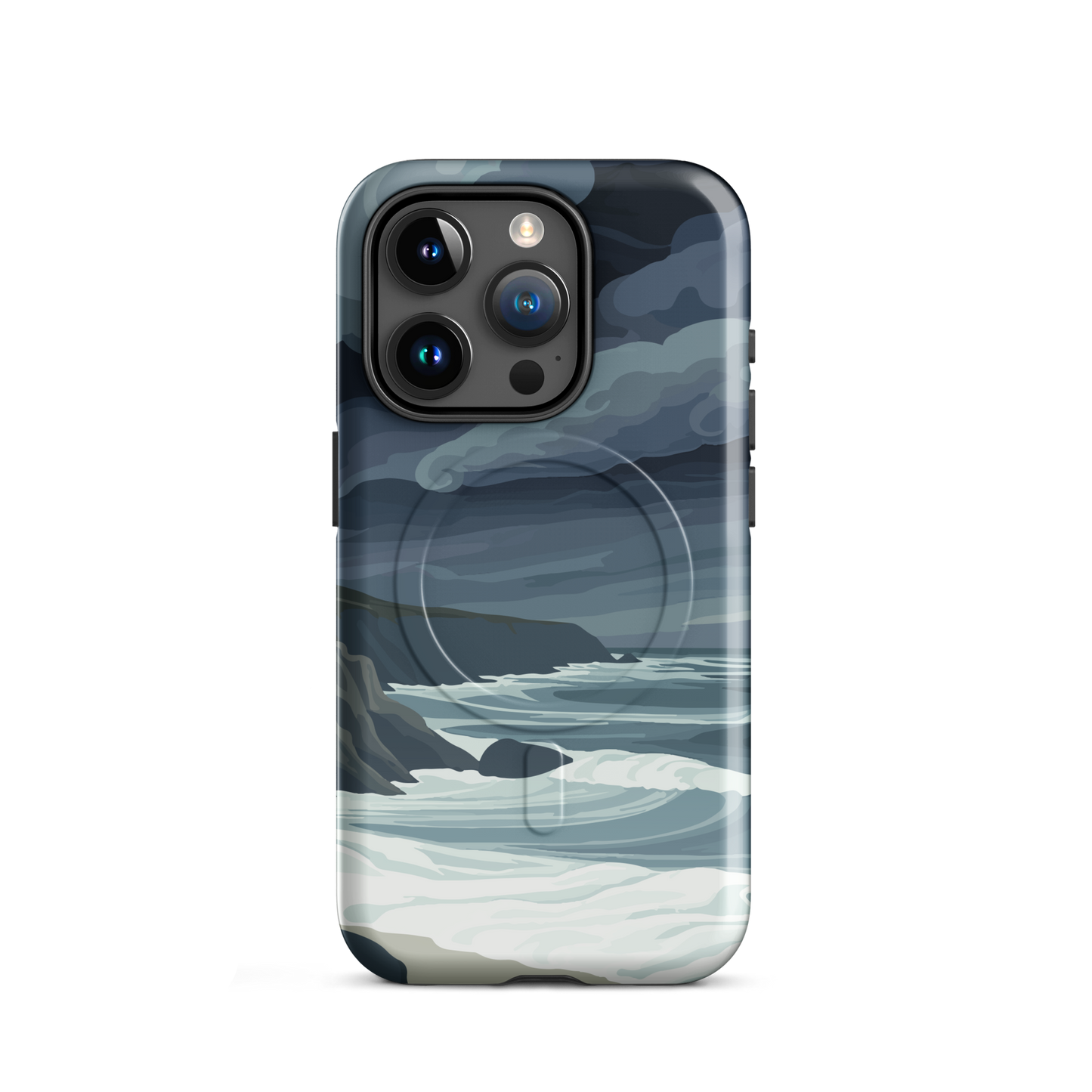 'Cape Kidnappers' iPhone 15 Pro MagSafe tough phone case - protective glossy case NZ Australia