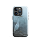 'White Heron in the Mist' iPhone 15 Pro MagSafe tough phone case - protective glossy case NZ Australia