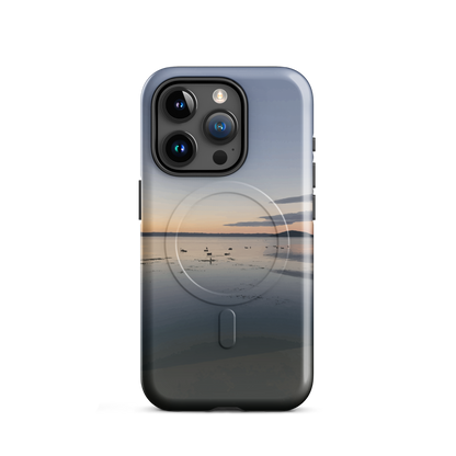 'Whispers on the Lake' iPhone 15 Pro MagSafe tough phone case - protective glossy case NZ Australia
