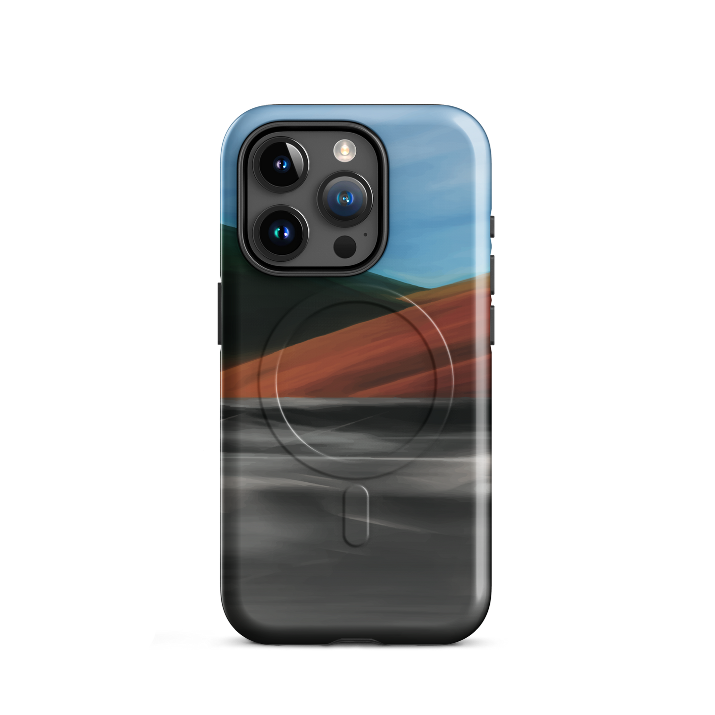 'Heat Wave' iPhone 15 Pro MagSafe tough phone case - protective glossy case NZ Australia