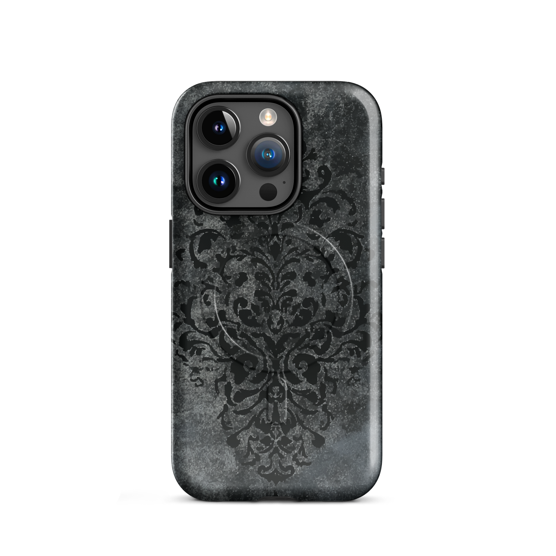 'Damask' iPhone 15 Pro MagSafe tough phone case - protective glossy case NZ Australia