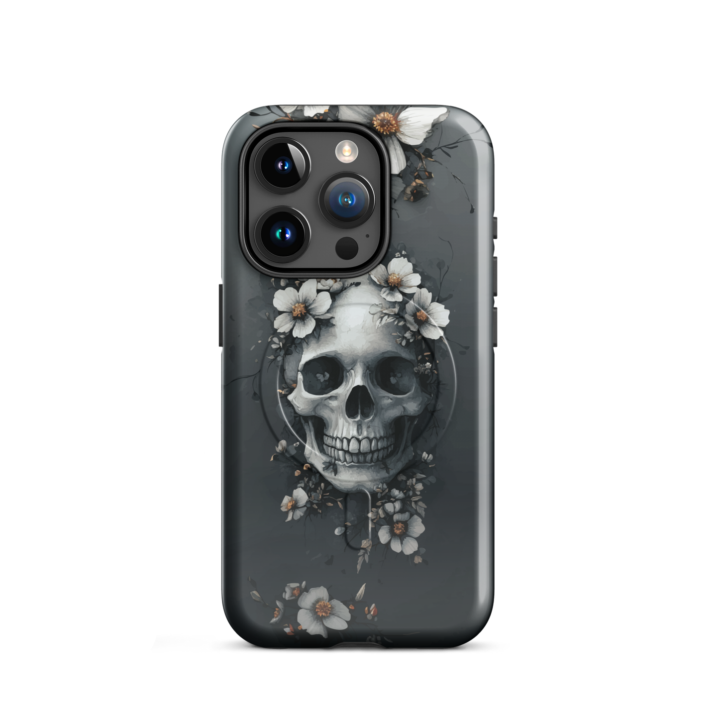 'Eternal Bloom' iPhone 15 Pro MagSafe tough phone case - protective glossy case NZ Australia