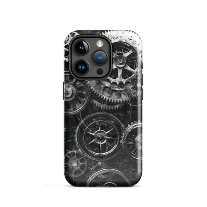 'Clockwork' iPhone 15 Pro MagSafe tough phone case - protective glossy case NZ Australia