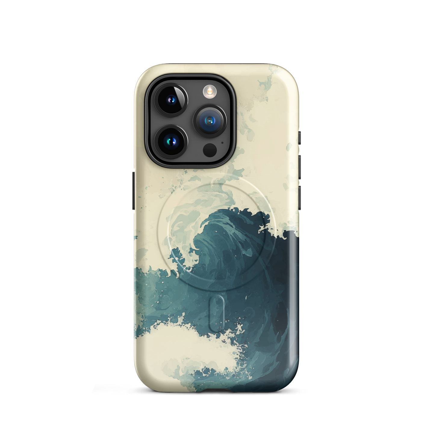 'Rising Swell' iPhone 15 Pro MagSafe tough phone case - protective glossy case NZ Australia