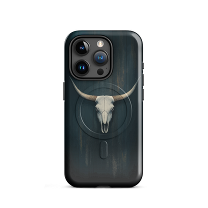 'Longhorn' iPhone 15 Pro MagSafe tough phone case - protective glossy case NZ Australia