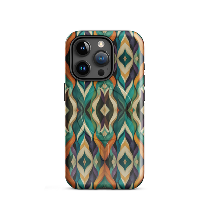 'Rhythm' iPhone 15 Pro MagSafe tough phone case - protective glossy case NZ Australia