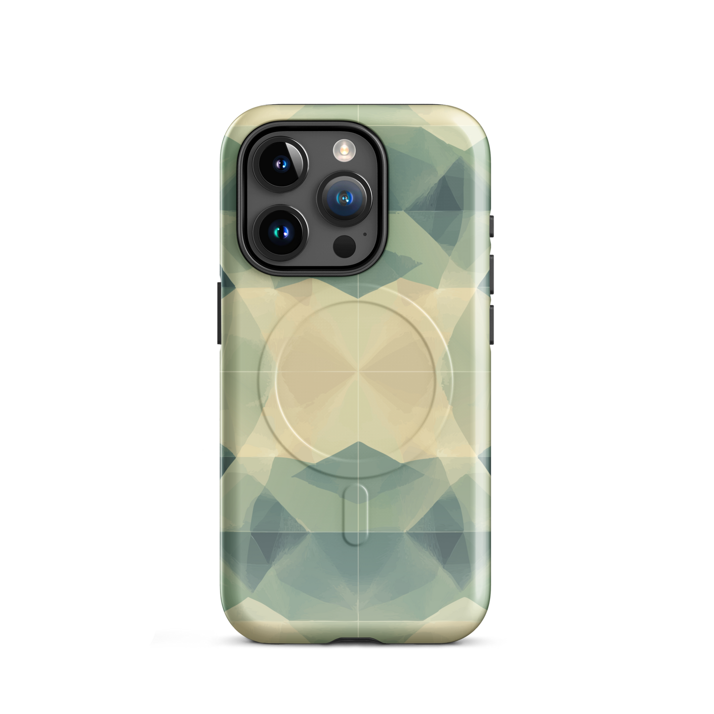 'Symmetry' iPhone 15 Pro MagSafe tough phone case - protective glossy case NZ Australia