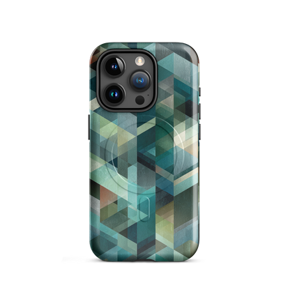 'Still Depths' iPhone 15 Pro MagSafe tough phone case - protective glossy case NZ Australia