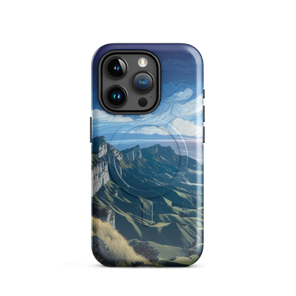 'Te Mata Peak' iPhone 15 Pro MagSafe tough phone case - protective glossy case NZ Australia
