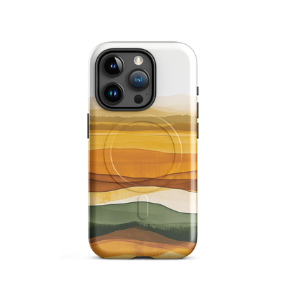 'Autumn' iPhone 15 Pro MagSafe tough phone case - protective glossy case NZ Australia