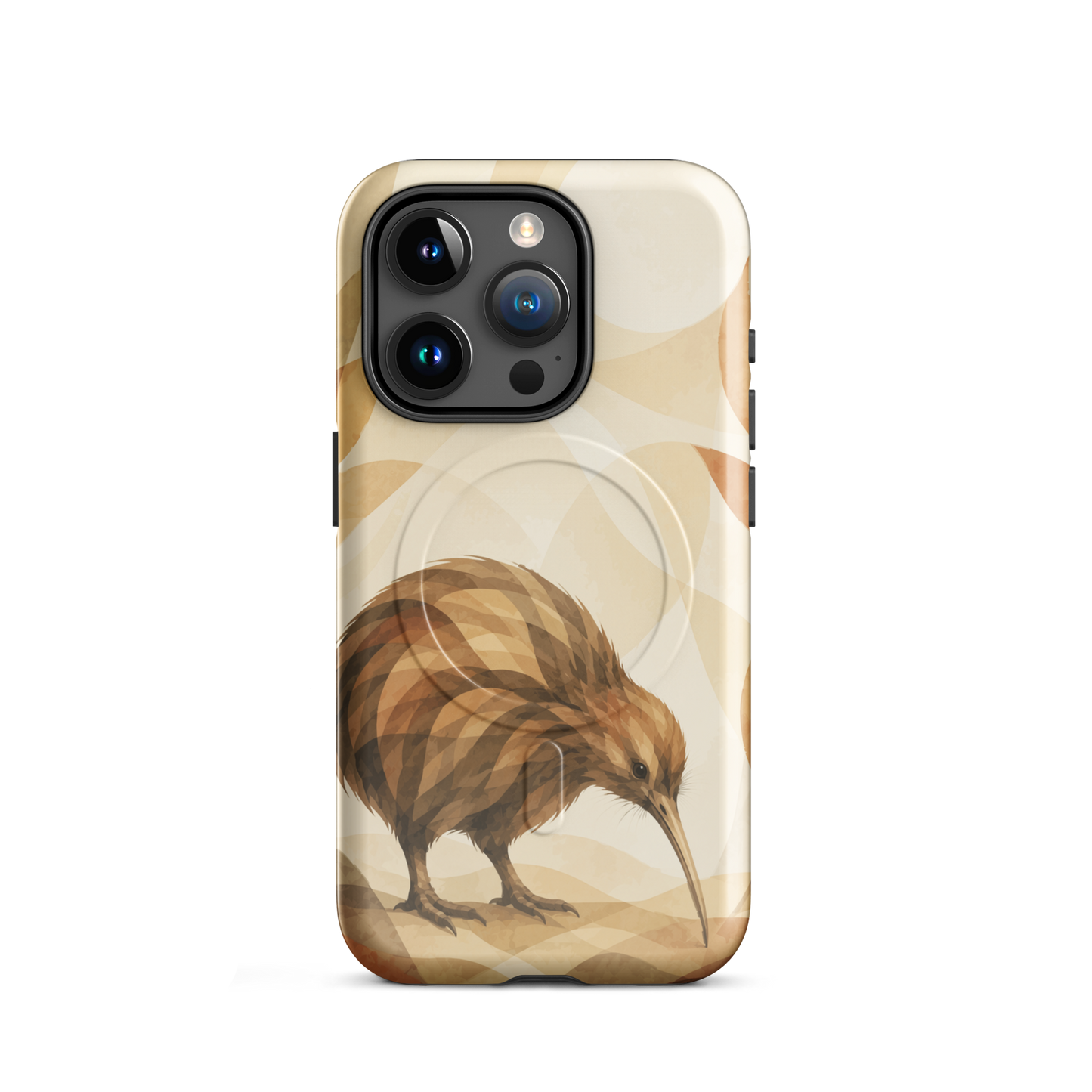 'Kiwi' iPhone 15 Pro MagSafe tough phone case - protective glossy case NZ Australia