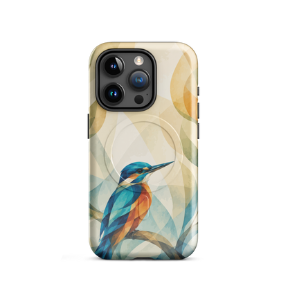 'Kotare' iPhone 15 Pro MagSafe tough phone case - protective glossy case NZ Australia