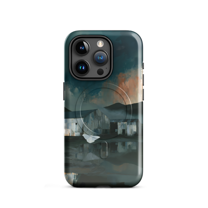 'Evening Flight' iPhone 15 Pro MagSafe phone case - protective glossy case NZ Australia