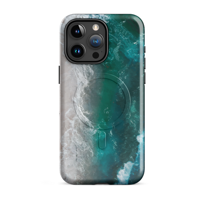 'Ocean View' iPhone 15 Pro Max MagSafe tough phone case - protective glossy case NZ Australia
