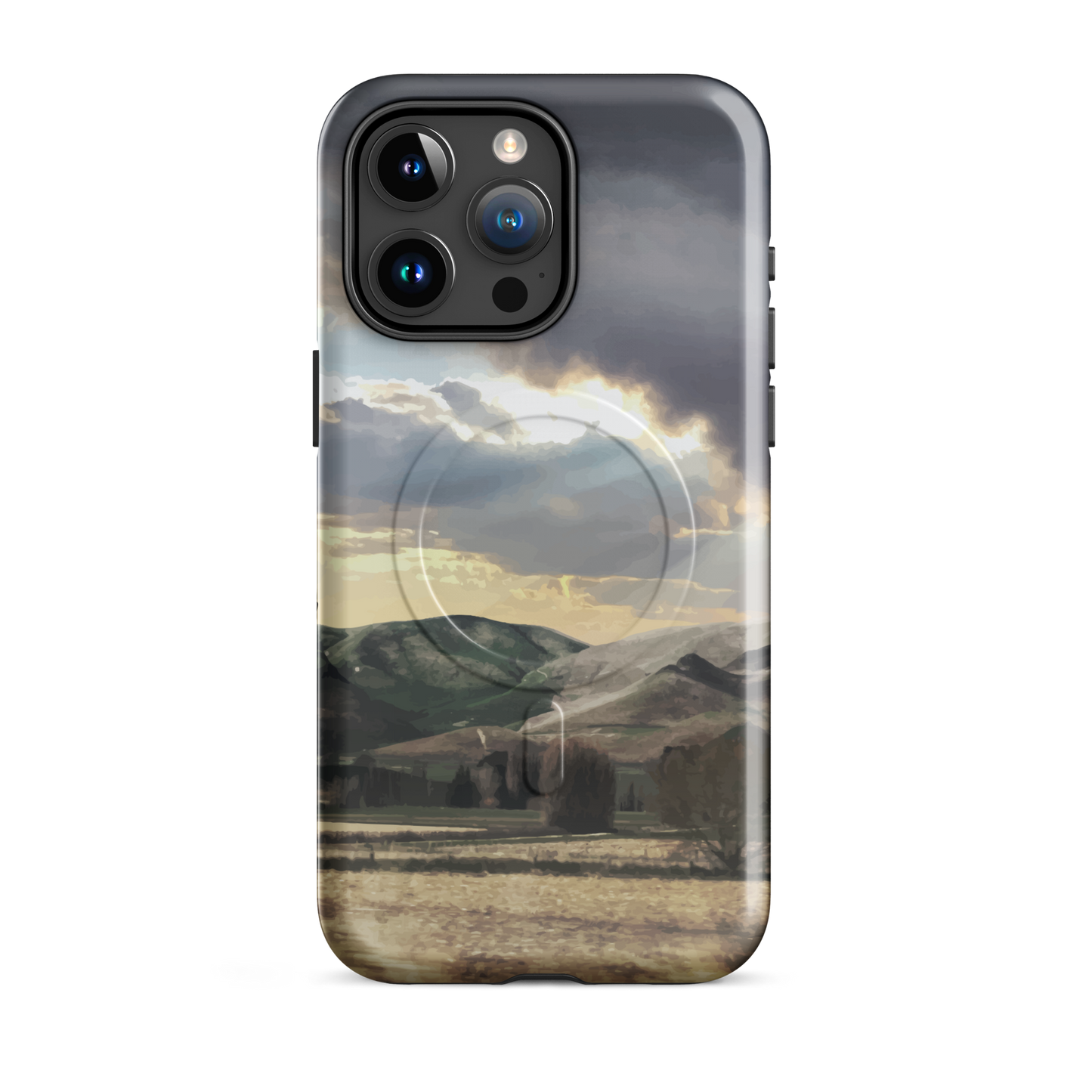 'Te Hauke' iPhone 15 Pro Max MagSafe tough phone case - protective glossy case NZ Australia