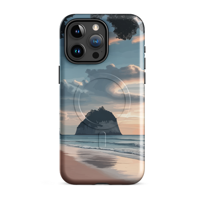 'Cathedral Cove' iPhone 15 Pro Max MagSafe tough phone case - protective glossy case NZ Australia