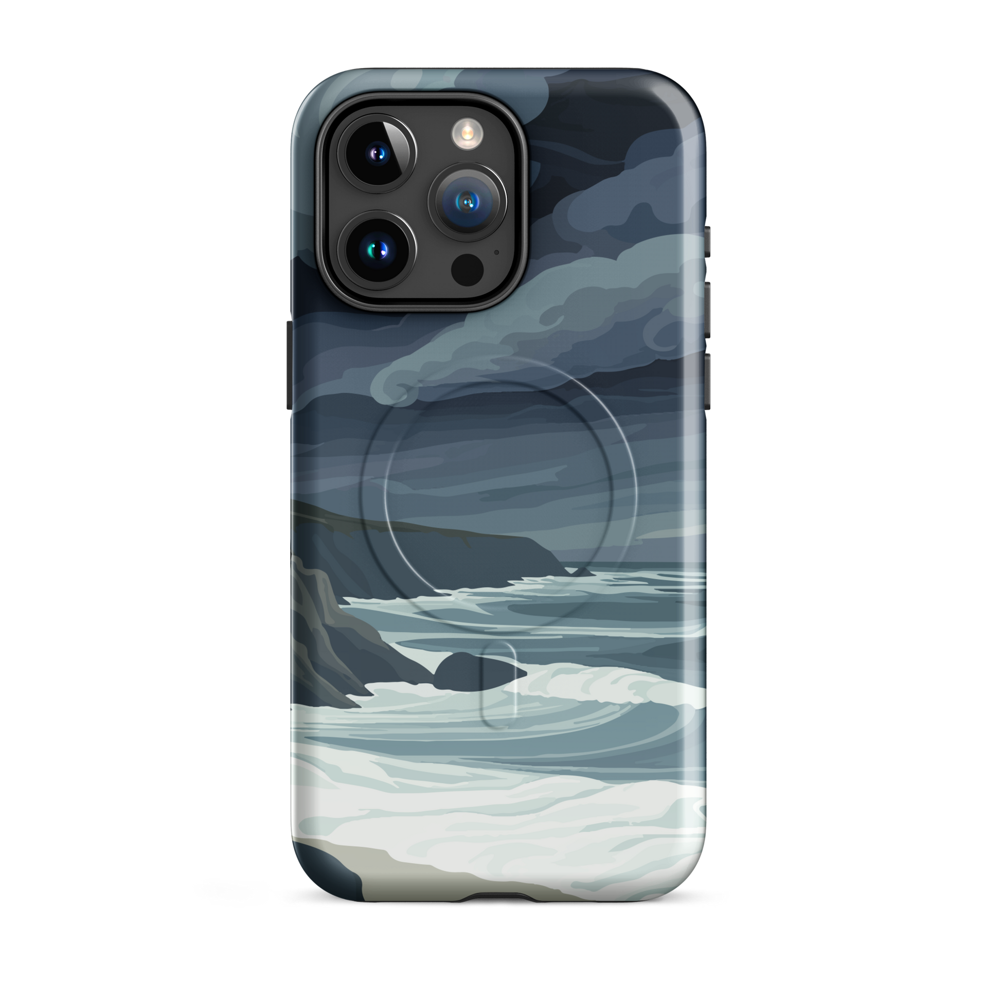 'Cape Kidnappers' iPhone 15 Pro Max MagSafe tough phone case - protective glossy case NZ Australia