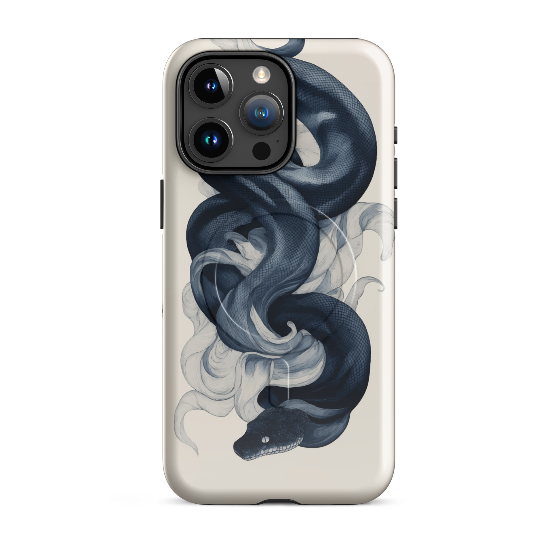'Midnight Python' iPhone 15 Pro Max MagSafe tough phone case - protective glossy case NZ Australia