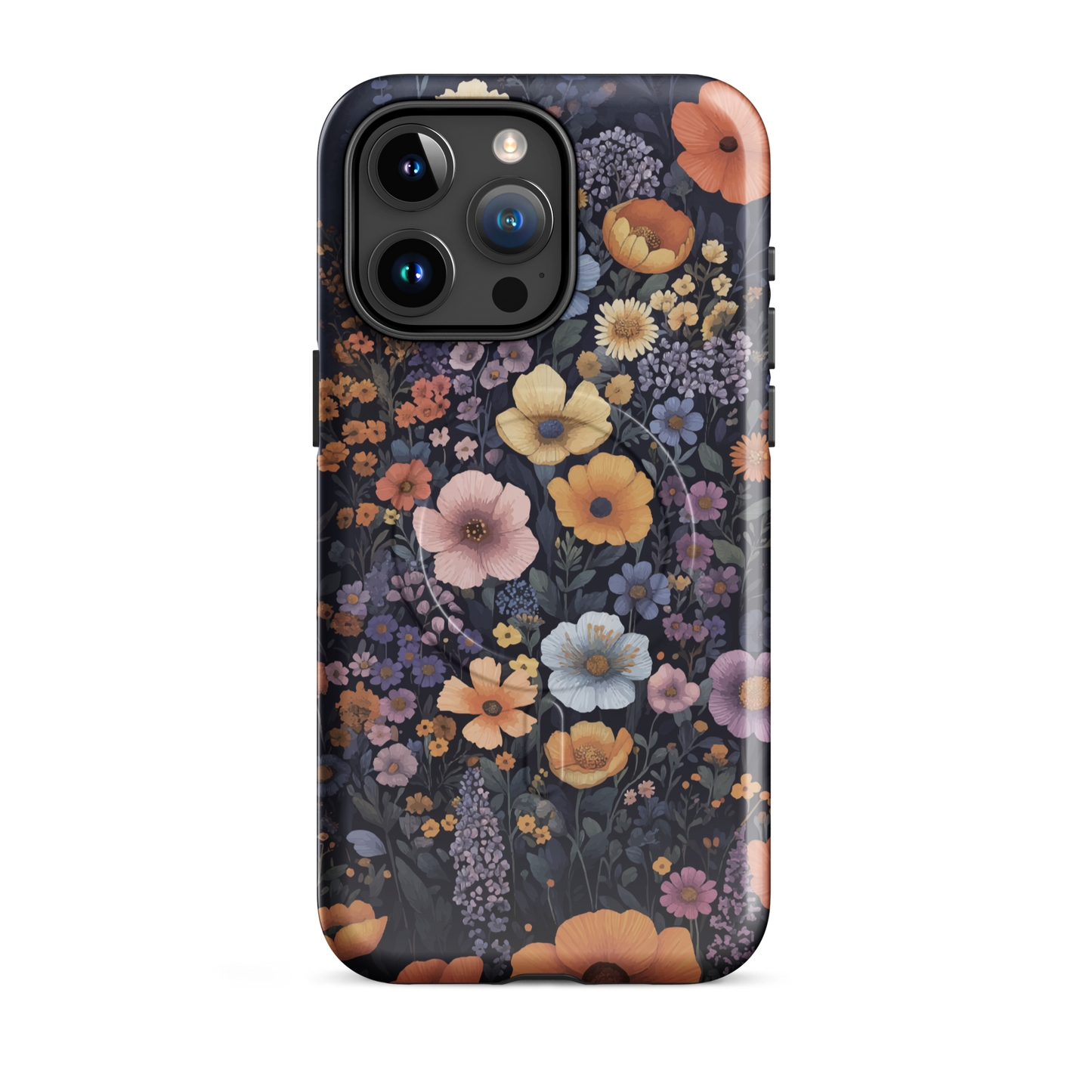 'Wildflowers' iPhone 15 Pro Max MagSafe tough phone case - protective glossy case NZ Australia