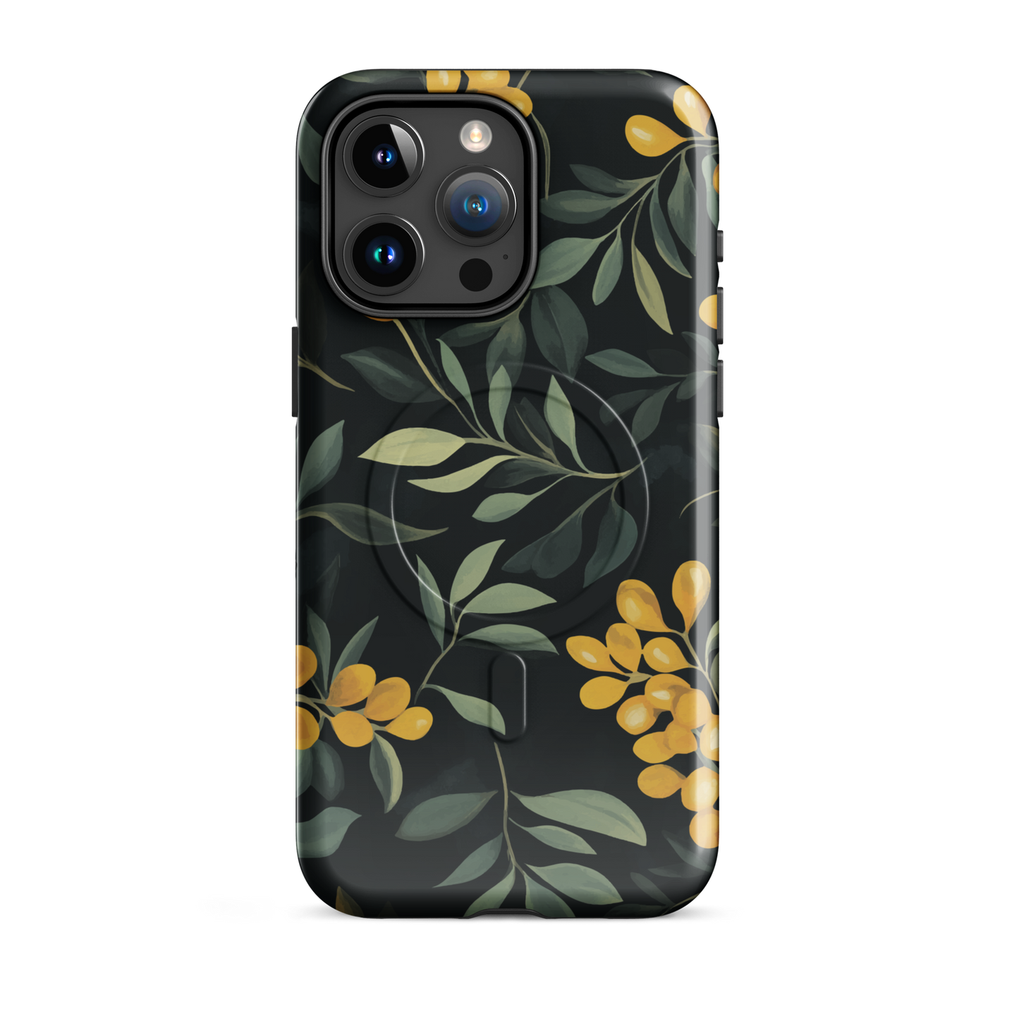 'NZ Kowhai' iPhone 15 Pro Max MagSafe tough phone case - protective glossy case NZ Australia