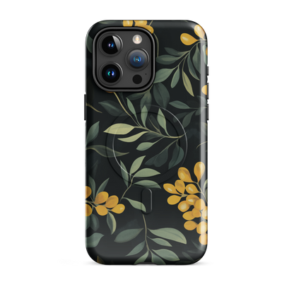 'NZ Kowhai' iPhone 15 Pro Max MagSafe tough phone case - protective glossy case NZ Australia