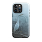 'White Heron in the Mist' iPhone 15 Pro Max MagSafe tough phone case - protective glossy case NZ Australia