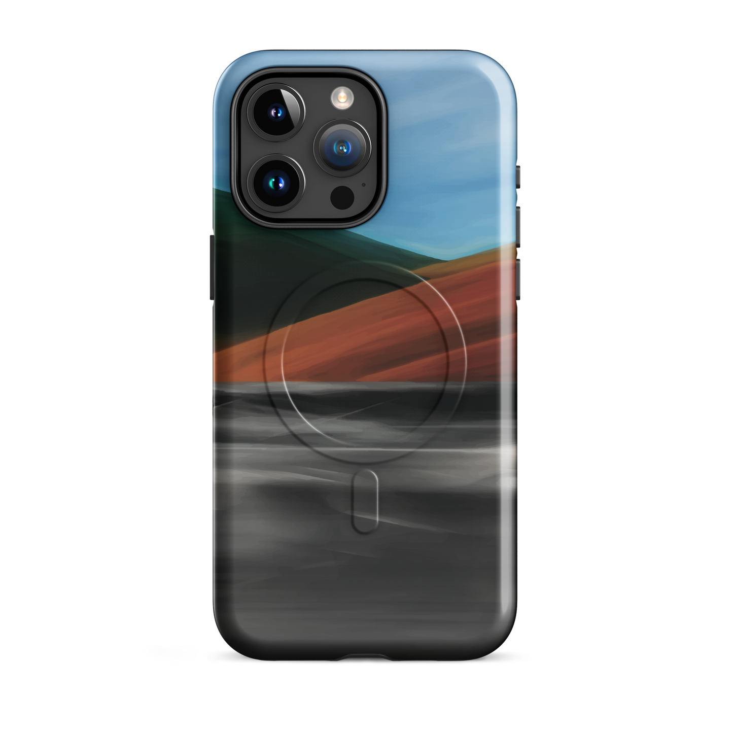 'Heat Wave' iPhone 15 Pro Max MagSafe tough phone case - protective glossy case NZ Australia