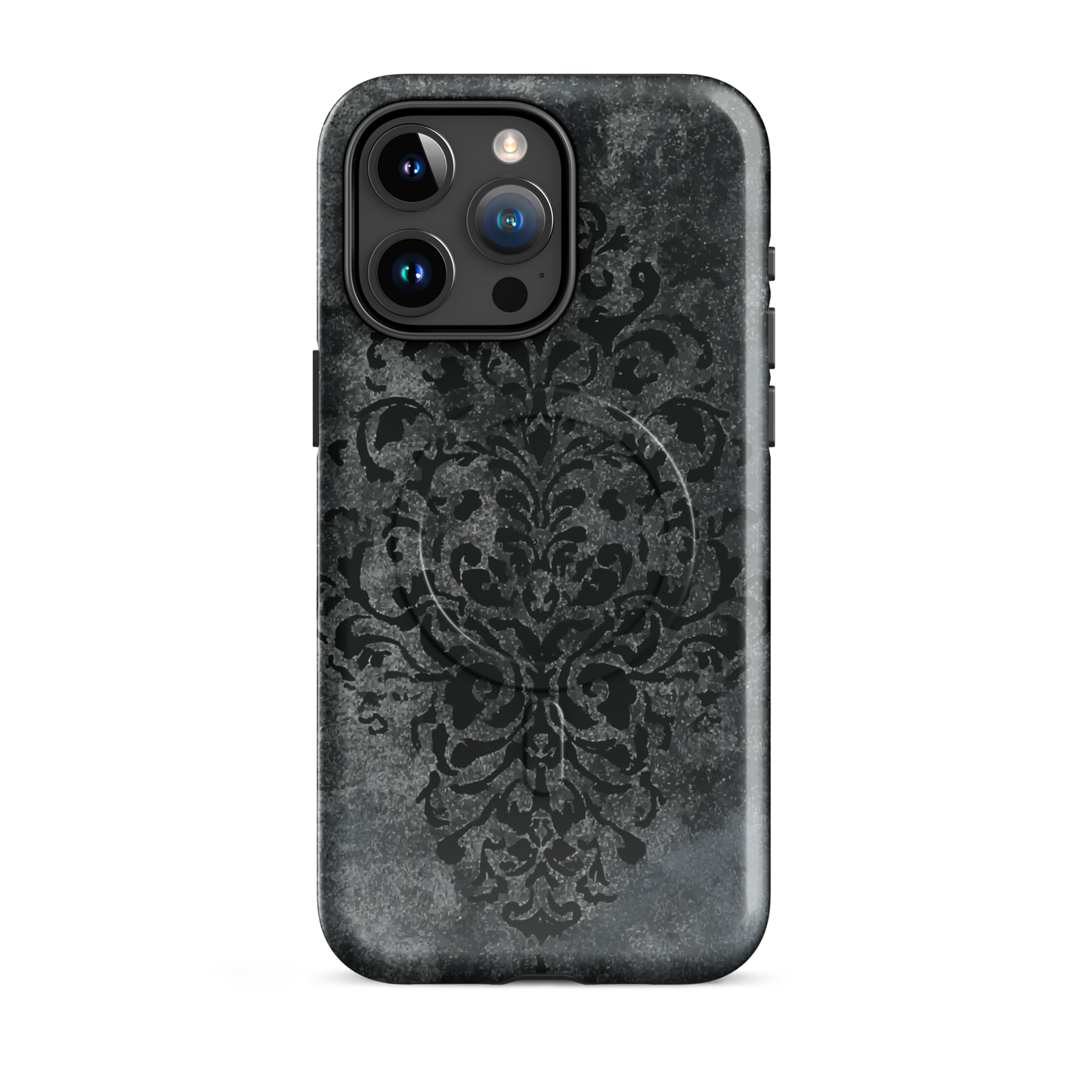 'Damask' iPhone 15 Pro Max MagSafe tough phone case - protective glossy case NZ Australia