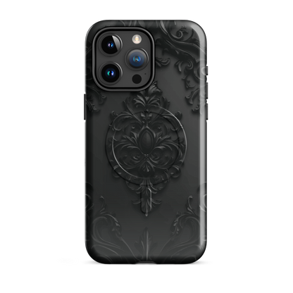 'Obsidian' iPhone 15 Pro Max MagSafe tough phone case - protective glossy case NZ Australia