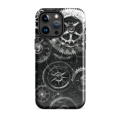 'Clockwork' iPhone 15 Pro Max MagSafe tough phone case - protective glossy case NZ Australia