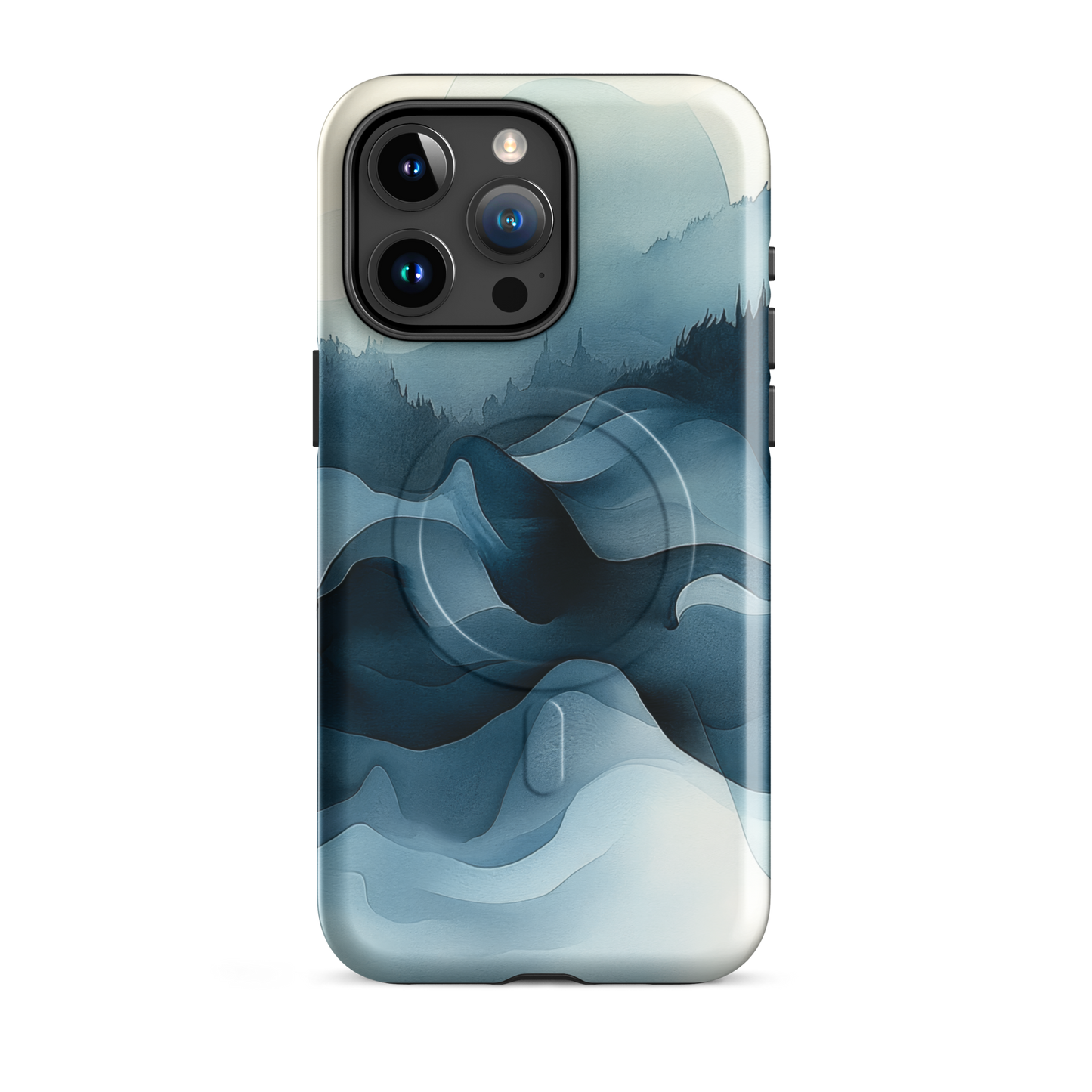 'Still Valleys' iPhone 15 Pro Max MagSafe tough phone case - protective glossy case NZ Australia