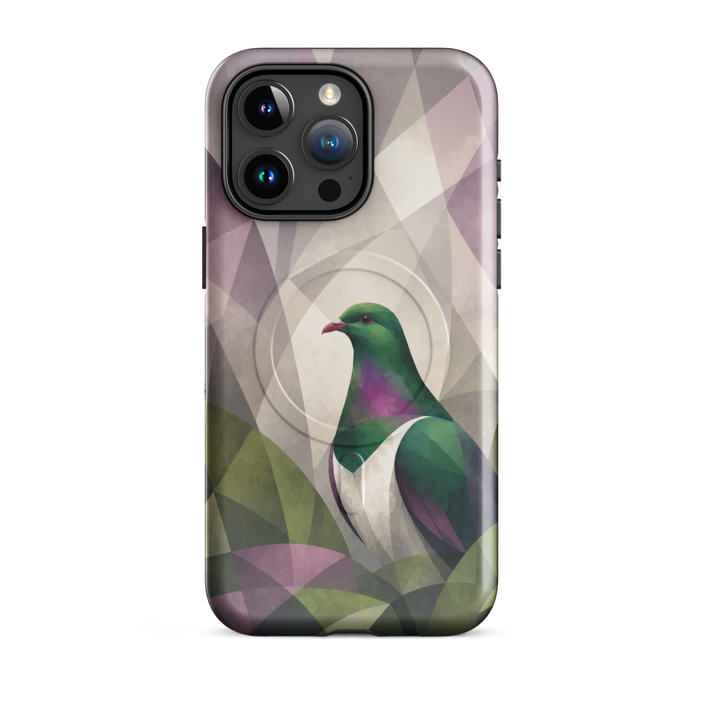 'Kereru' iPhone 15 Pro Max MagSafe tough phone case - protective glossy case NZ Australia