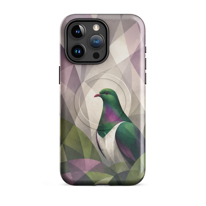 'Kereru' iPhone 15 Pro Max MagSafe tough phone case - protective glossy case NZ Australia