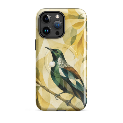 'Tui' iPhone 15 Pro Max MagSafe tough phone case - protective glossy case NZ Australia
