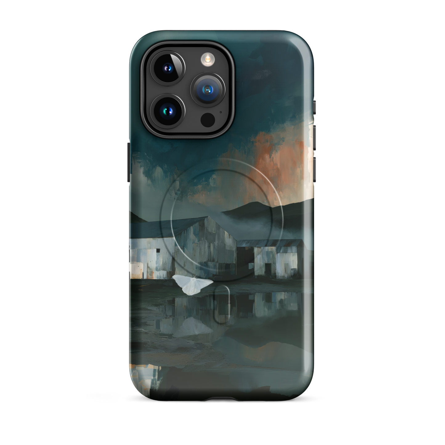 'Evening Flight' iPhone 15 Pro Max MagSafe phone case - protective glossy case NZ Australia