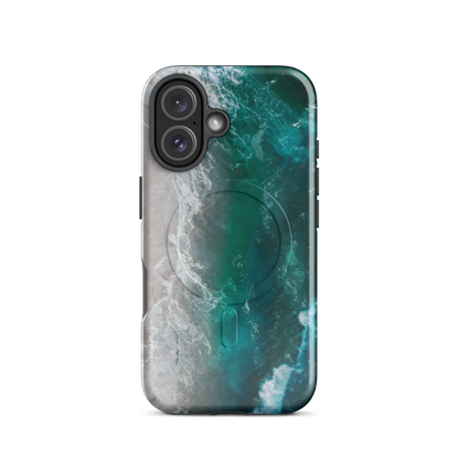 'Ocean View' iPhone 16 MagSafe tough phone case - protective glossy case NZ Australia