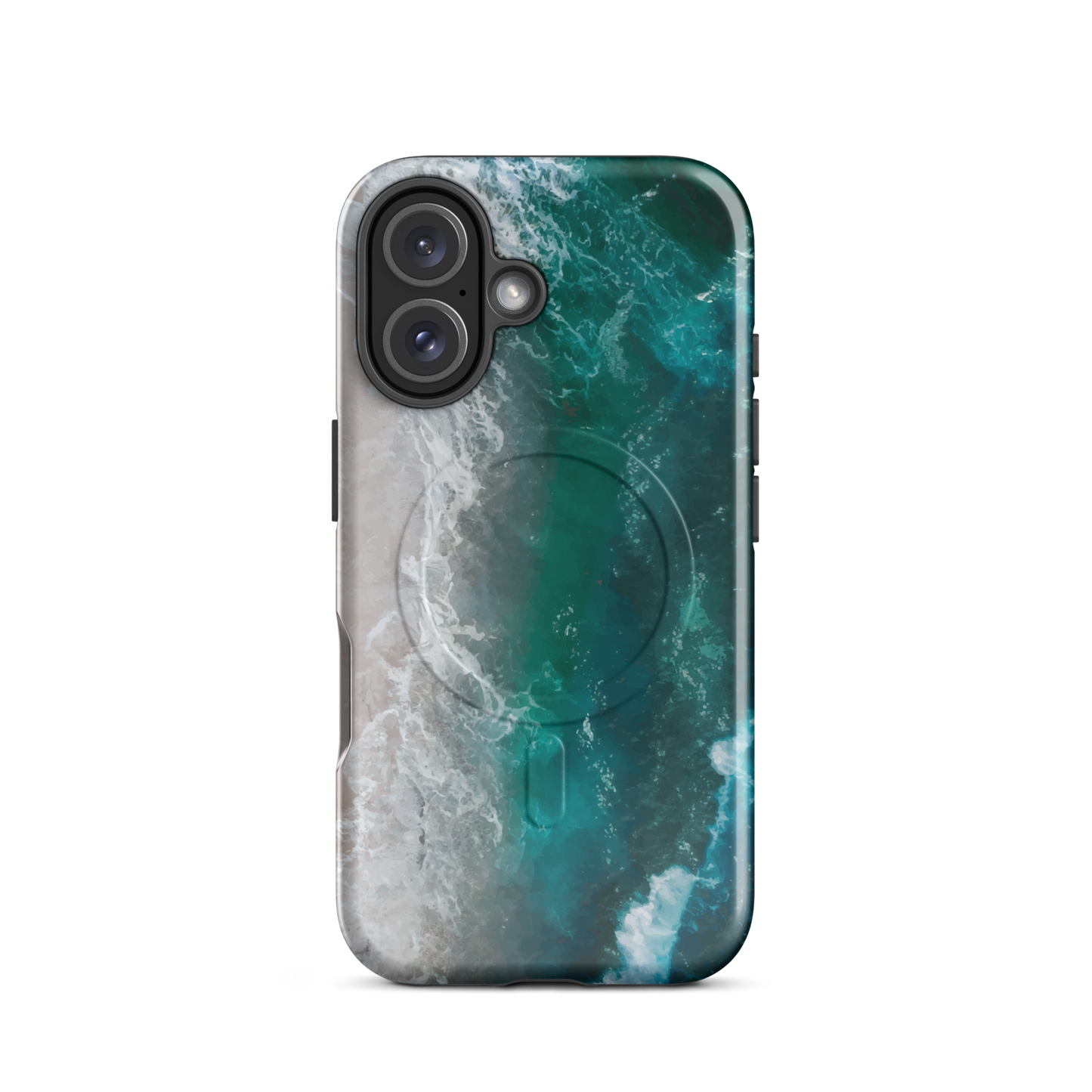'Ocean View' iPhone 16 MagSafe tough phone case - protective glossy case NZ Australia
