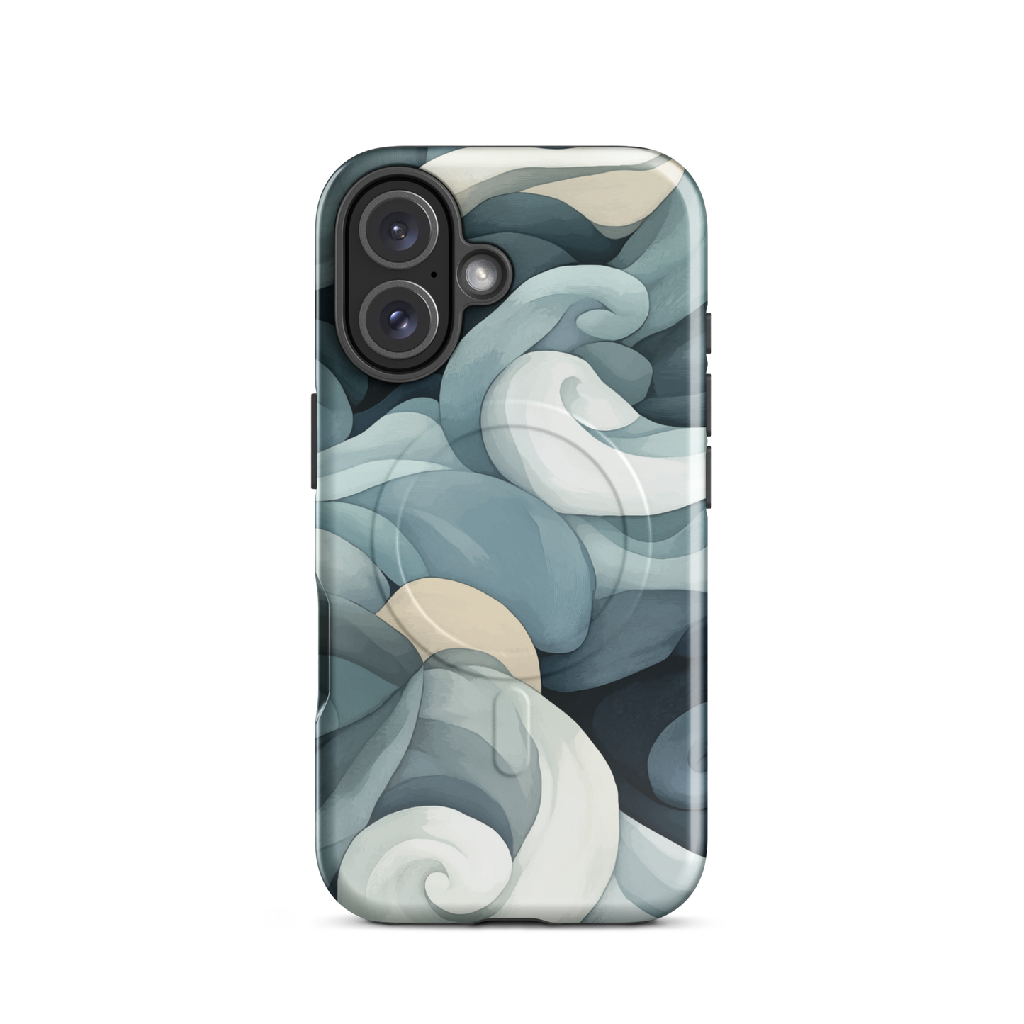 'Ebb and Flow' iPhone 16 MagSafe tough phone case - protective glossy case NZ Australia