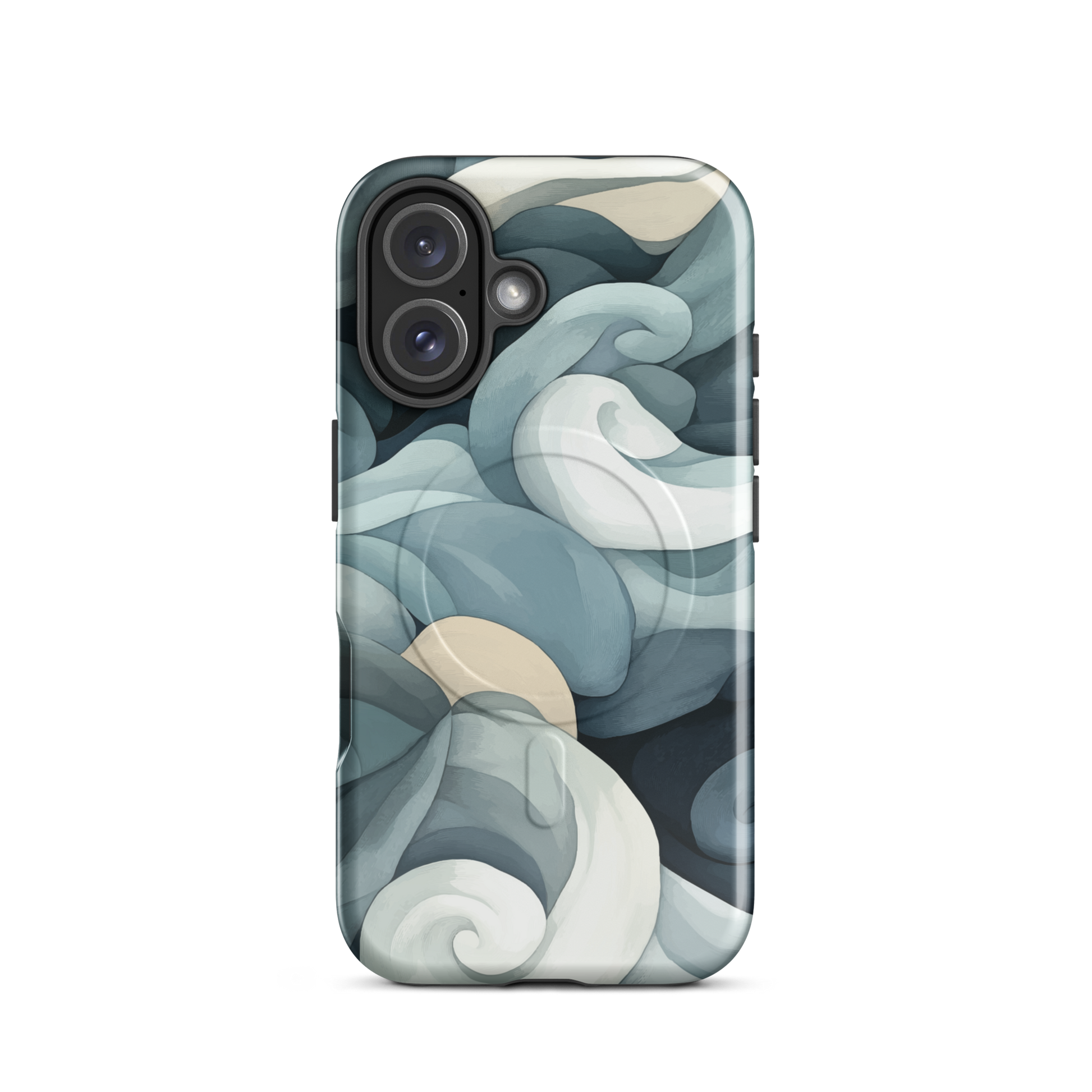 'Ebb and Flow' iPhone 16 MagSafe tough phone case - protective glossy case NZ Australia