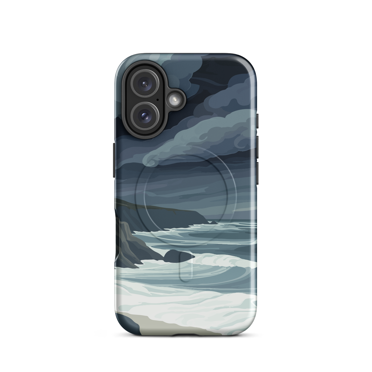 'Cape Kidnappers' iPhone 16 MagSafe tough phone case - protective glossy case NZ Australia